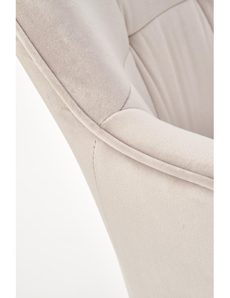 K377 Krzesło Velvet Beżowy - Ciepło i Komfort w Eleganckiej Formie