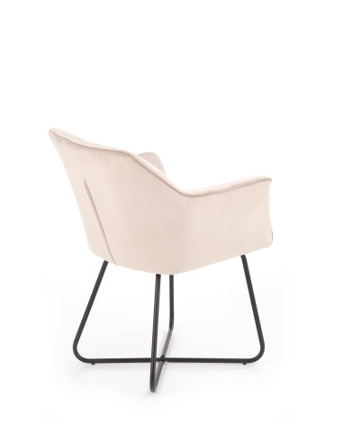 K377 Krzesło Velvet Beżowy - Ciepło i Komfort w Eleganckiej Formie