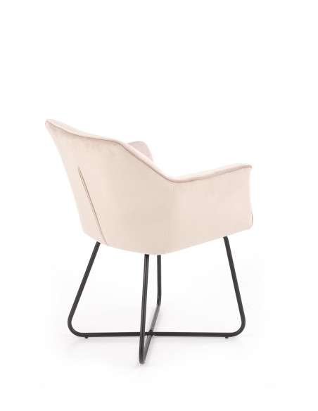 K377 Krzesło Velvet Beżowy - Ciepło i Komfort w Eleganckiej Formie