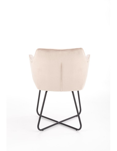 K377 Krzesło Velvet Beżowy - Ciepło i Komfort w Eleganckiej Formie