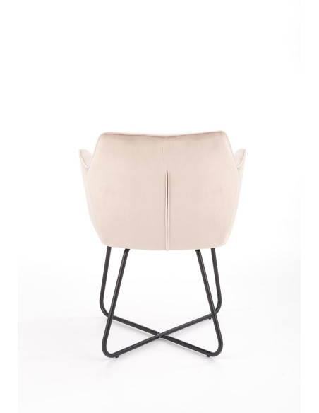 K377 Krzesło Velvet Beżowy - Ciepło i Komfort w Eleganckiej Formie