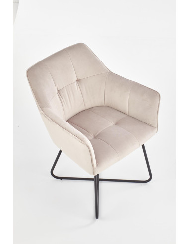 K377 Krzesło Velvet Beżowy - Ciepło i Komfort w Eleganckiej Formie