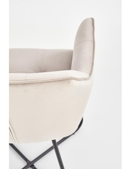 K377 Krzesło Velvet Beżowy - Ciepło i Komfort w Eleganckiej Formie