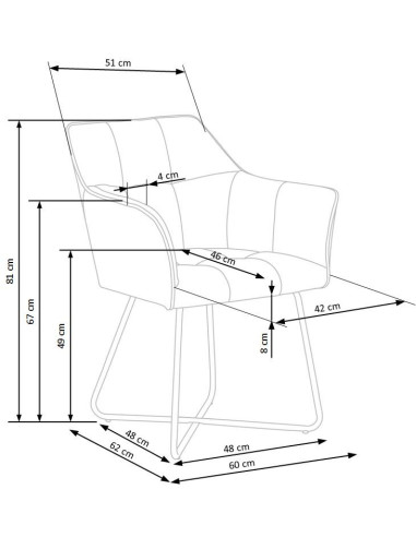 K377 Krzesło Popielate VELVET /Stal Czarna - Pikowane Wygodne Oparcie