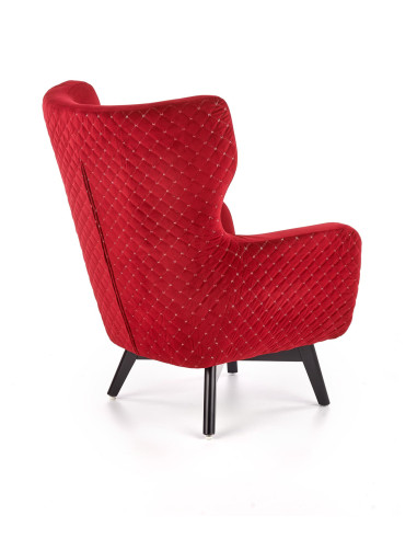 MARVEL Fotel Wypoczynkowy USZAK Bordowy Velvet - Luksus i Głębia Koloru