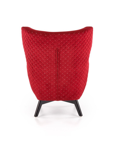 MARVEL Fotel Wypoczynkowy USZAK Bordowy Velvet - Luksus i Głębia Koloru