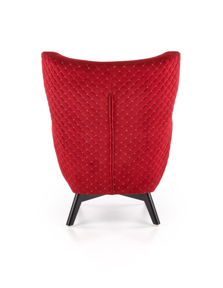 MARVEL Fotel Wypoczynkowy USZAK Bordowy Velvet - Luksus i Głębia Koloru