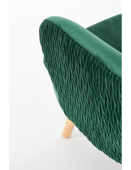 RAVEL Fotel Wypoczynkowy Zielony Velvet - Odpoczynek w Harmonii z Naturą