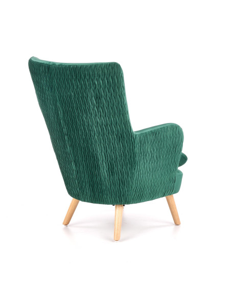RAVEL Fotel Wypoczynkowy Zielony Velvet - Odpoczynek w Harmonii z Naturą