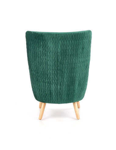 RAVEL Fotel Wypoczynkowy Zielony Velvet - Odpoczynek w Harmonii z Naturą