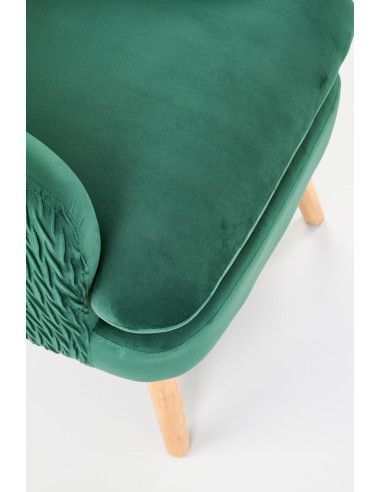 RAVEL Fotel Wypoczynkowy Zielony Velvet - Odpoczynek w Harmonii z Naturą