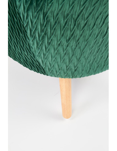 RAVEL Fotel Wypoczynkowy Zielony Velvet - Odpoczynek w Harmonii z Naturą