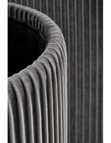 MONTY Zestaw 2 Puf Popielaty VELVET/ Złota Podstawa Dodająca Szyku