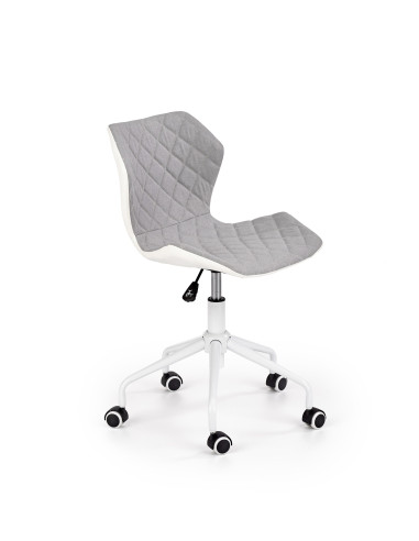 MATRIX 3 Fotel Młodzieżowy Jasny Popiel/Biały - Komfort i Styl