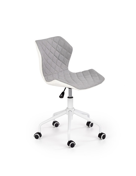 MATRIX 3 Fotel Młodzieżowy Jasny Popiel/Biały - Komfort i Styl