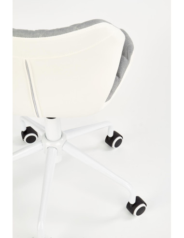 MATRIX 3 Fotel Młodzieżowy Jasny Popiel/Biały - Komfort i Styl