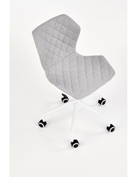 MATRIX 3 Fotel Młodzieżowy Jasny Popiel/Biały - Komfort i Styl