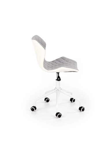 MATRIX 3 Fotel Młodzieżowy Jasny Popiel/Biały - Komfort i Styl