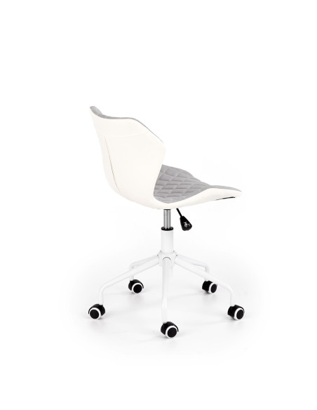 MATRIX 3 Fotel Młodzieżowy Jasny Popiel/Biały - Komfort i Styl