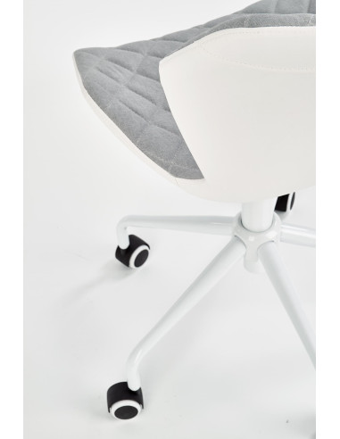 MATRIX 3 Fotel Młodzieżowy Jasny Popiel/Biały - Komfort i Styl