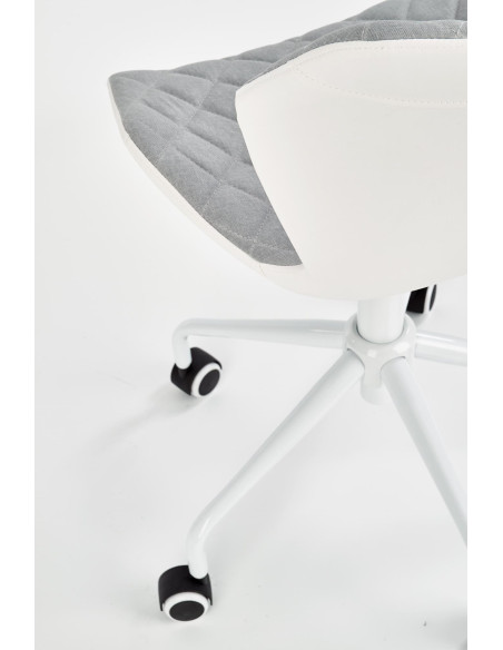 MATRIX 3 Fotel Młodzieżowy Jasny Popiel/Biały - Komfort i Styl