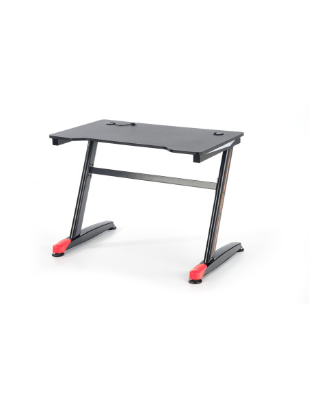 B40 Biurko Gamingowe 100/60/74 cm Czarno-Czerwone z LED - Gaming w Stylu