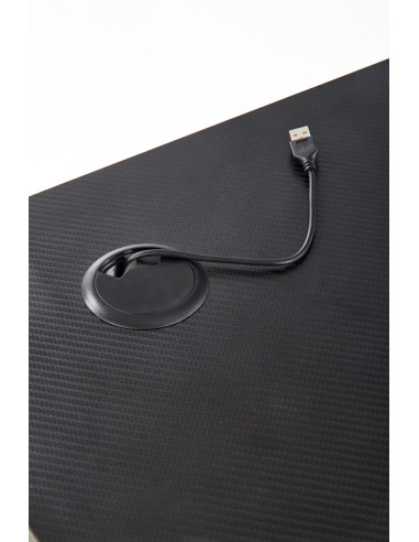 B40 Biurko Gamingowe 100/60/74 cm Czarno-Czerwone z LED - Gaming w Stylu