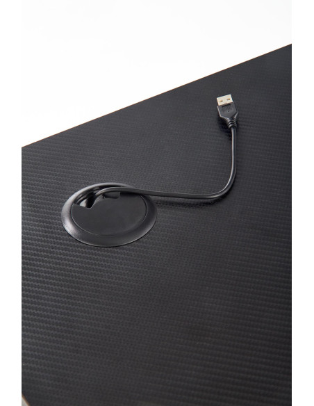 B40 Biurko Gamingowe 100/60/74 cm Czarno-Czerwone z LED - Gaming w Stylu