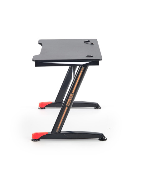 B40 Biurko Gamingowe 100/60/74 cm Czarno-Czerwone z LED - Gaming w Stylu