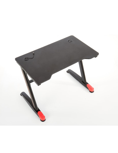 B40 Biurko Gamingowe 100/60/74 cm Czarno-Czerwone z LED - Gaming w Stylu