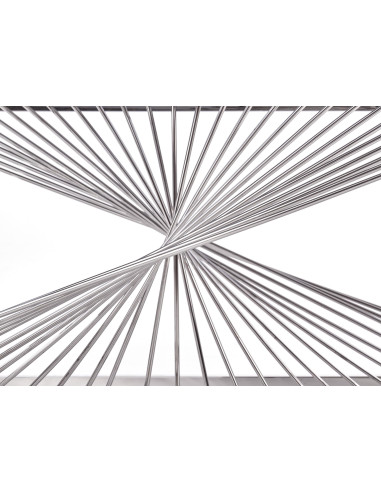 INFINITY Ława Glamour 120/60 cm Szkło Dymione/Stelaż Srebrny - Harmonia i Styl