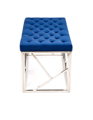 MILAGRO Ławka Siedzisko VELVET Granat/Srebrny - Elegancja i Komfort