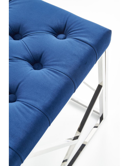 MILAGRO Ławka Siedzisko VELVET Granat/Srebrny - Elegancja i Komfort