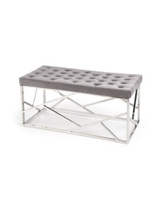 MILAGRO ławka, stelaż - srebrny, siedzisko - popielaty  2