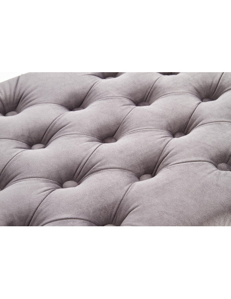 MILAGRO ławka, stelaż - srebrny, siedzisko - popielaty 