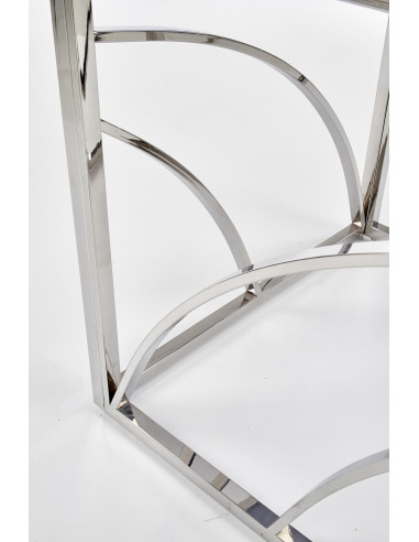 Ława szklana UNIVERSE KWADRAT stelaż srebrny / szkło dymione