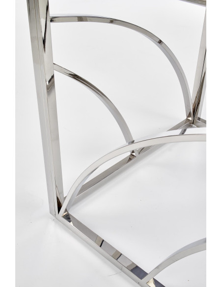 Ława szklana UNIVERSE KWADRAT stelaż srebrny / szkło dymione
