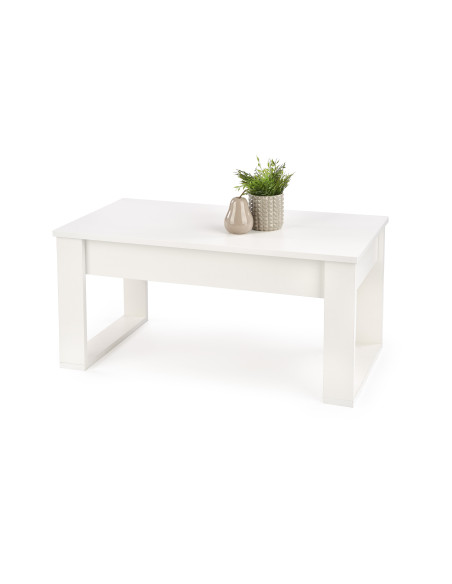 NEA Ława Prostokątna Biała 110/60/52 cm z 2 Szufladami - Czysta Elegancja