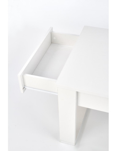 NEA Ława Prostokątna Biała 110/60/52 cm z 2 Szufladami - Czysta Elegancja