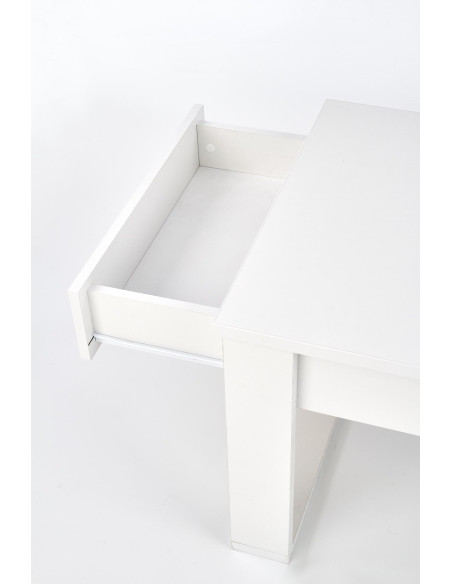 NEA Ława Prostokątna Biała 110/60/52 cm z 2 Szufladami - Czysta Elegancja