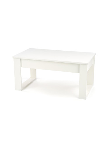 NEA Ława Prostokątna Biała 110/60/52 cm z 2 Szufladami - Czysta Elegancja