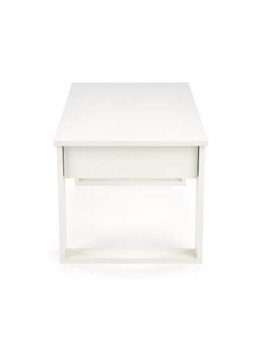 NEA Ława Prostokątna Biała 110/60/52 cm z 2 Szufladami - Czysta Elegancja