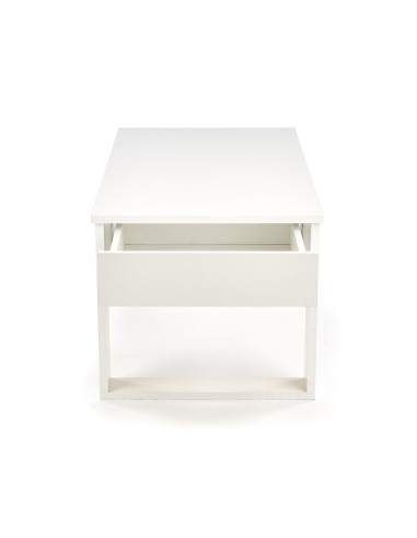 NEA Ława Prostokątna Biała 110/60/52 cm z 2 Szufladami - Czysta Elegancja