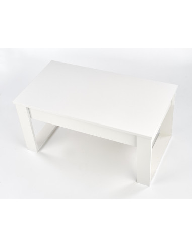 NEA Ława Prostokątna Biała 110/60/52 cm z 2 Szufladami - Czysta Elegancja