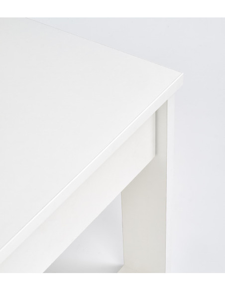 NEA Ława Prostokątna Biała 110/60/52 cm z 2 Szufladami - Czysta Elegancja