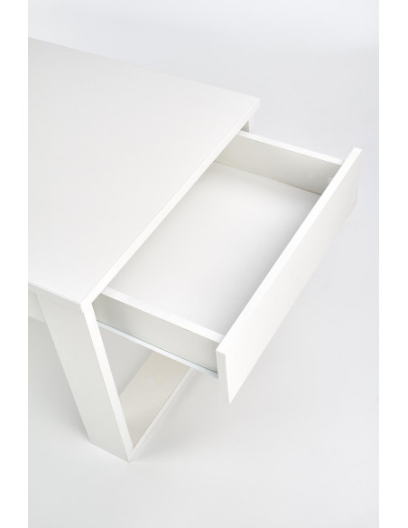 NEA Ława Prostokątna Biała 110/60/52 cm z 2 Szufladami - Czysta Elegancja