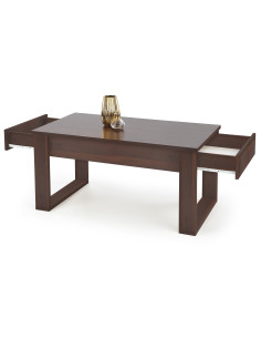 NEA Ława Prostokątna Orzech 110/60/52 cm z 2 Szufladami - Ujmujący Design