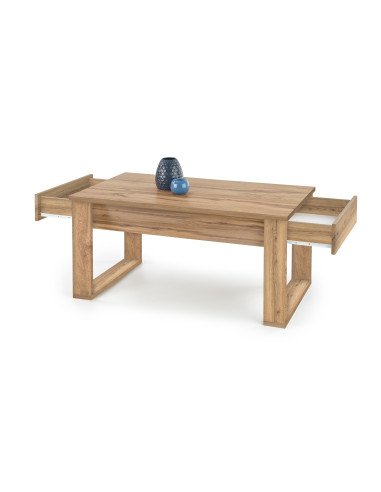 NEA Ława Prostokątna Dąb 110/60/52 cm z 2 Szufladami - Ujmujący Design