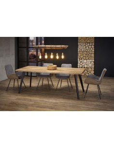 DICKSON Stół Rozkładany 150-210cm Dąb Naturalny/Czarny - Przestrzeń i Styl 2