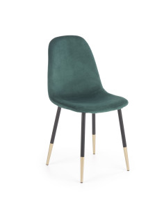 Krzesło CH/379 VELVET ciemna zieleń / czarny / złoty połysk